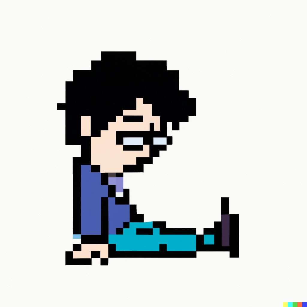 a representation of anxiety, pixel art